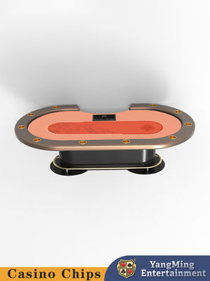 Groothandel Casino 10-speler Texas Hold'em Poker tafel met metalen voetstuk Recreational Leisure Club Poker tafel