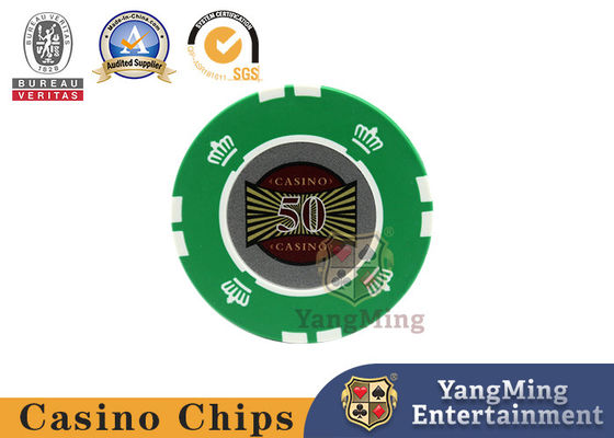 UV-anti-vervalsing RFID-casino-chips aangepast multi-kleurig met digitale stickers voor gokgames
