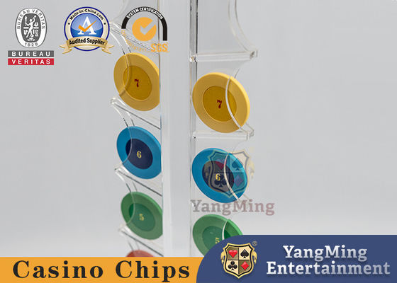 16pcs de Spaandersgeval van de casino Transparante Pook het Gokken Lijst om van de de Roulettelijst van de Spaandersdrager de Douanehouder
