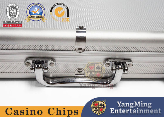 De handbediende van de de Toebehorenpremie van het Casinospel Pook Chip Set Texas Hold hen Geval van het Kaarten het Zilveren Aluminium