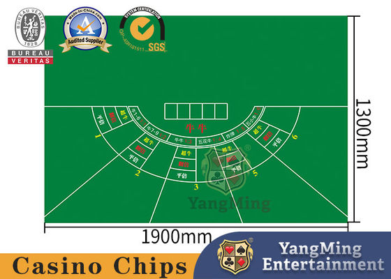 5 stukken van het de Pookcasino van het Speler de Super Baccarat vier-Kleur die van de het Tafelkleed Industriële Rang Waterdichte Origineel Ontwerp drukken