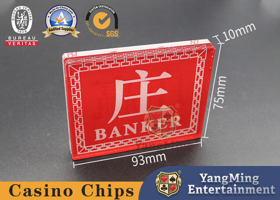 Van de Lijstwinsten van bankiersplayer baccarat gambling de Handelaarsteller Crystal Red Blue Color