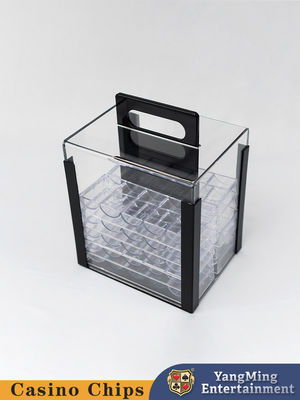 1000 Casino Poker Clay Chip Clear Acrylic Poker Chip Carrier-Includeert 10 Chip Racks