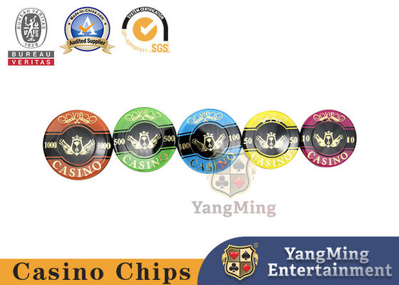 760 Stukken van twee-Laag Acryl UV ontdekken anti-Vervalst Chip Set Texas Black Jack Heet Stempelend Plastic Chip Set