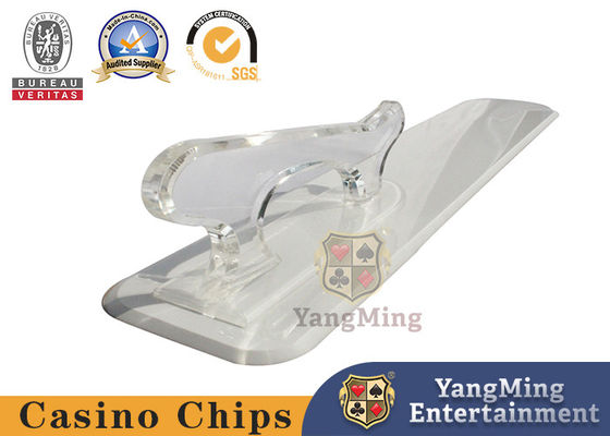 Nieuwe stijl dikker Acryl transparante Casino Spade Brand Schaaf Met Handle Kan Custom Logo Printen
