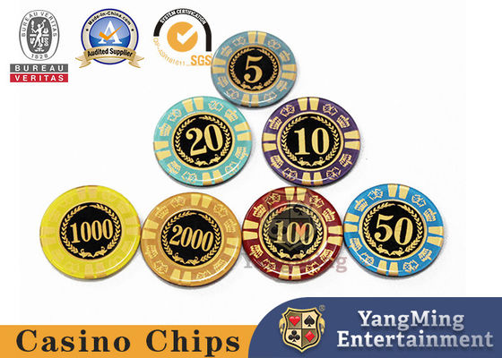 Custom Printing Clay Poker Chip RFID Casino Chip Acrylic Gambling Chips Fabriek voorraad