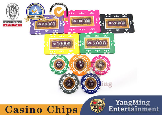Groothandel Amerikaanse ABS Eight Crown Patch Paper Code Set Casino Entertainment Game Tabletop Chips