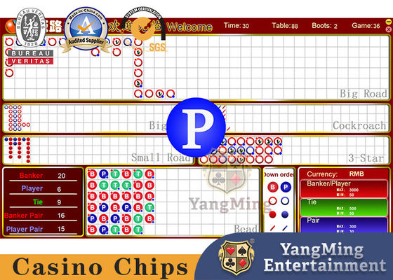Baccarat Dragon Tiger Gaming Table Electronic Software System Upgrade Version Handmatig Invoeren Resultaten Kunnen Achtergrond Wijzigen