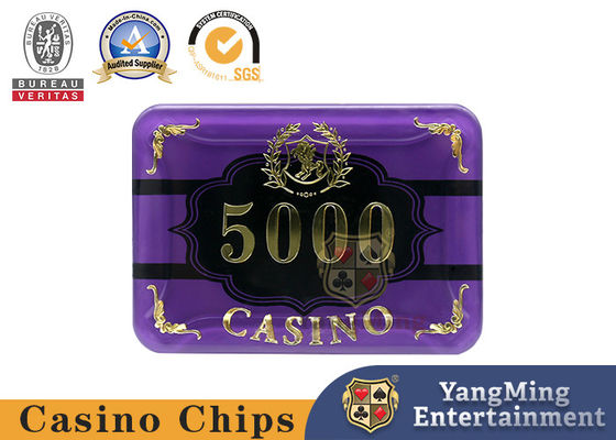 Acryl poker chipset voor 5-8 spelers casino gok tafel met 760pcs premium bronzen casino chip set