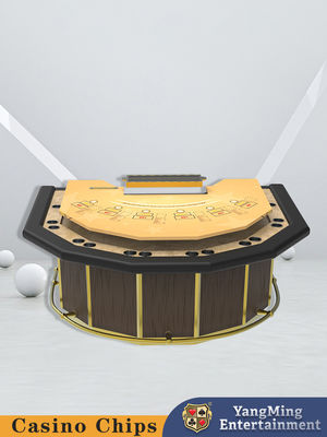 Groothandel Kwaliteit 7 Side Guards Blackjack Table Private VIP Customized Polygonal Poker Table voor clubs