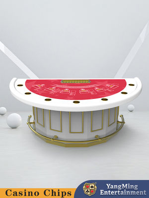 Luxe Upgraded Half Round Bar Protector Black Jack Poker Table Casino Club Entertainment Poker Game Table