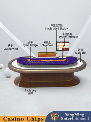Nieuwe Treadle Baccarat Poker Game Chip Table voor Casino Club Poker Game Table