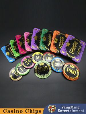 Nieuw ontwerp Acryl Wheat Foil Stamping Chips Casino Entertainment Poker Game Countertop Chips