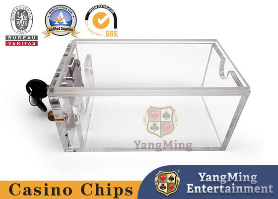 Nieuw ontworpen en aangepast 6 Deck Poker Card Gift Card Box Texas Baccarat Poker Table Transparent Acryl Met Lock Hold