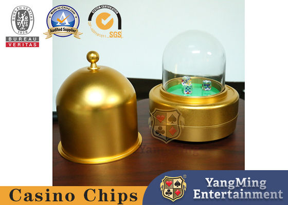 Messing Transparent Cover Electric Intelligent Control Dice Cup Sic Bo Gambling Poker Table Elektrische dobbelbeker