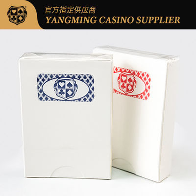 Gambling Club Speelkaarten Fabriek Aanpassing 310g 88*63mm Zwart Blauw Kern Plastic Paper Poker Cards