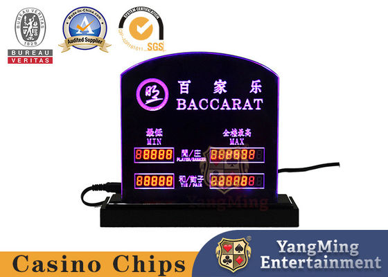 Van de de Lijstgrens van de baccaratlijst Spelen Specifieke leiden Elektronische van het het Tekencasino de Pooklijst Bet Limit Customized Logo