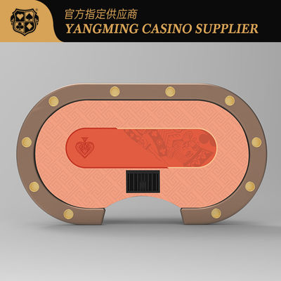 Custom Oval Metal Treadle Casino Hotel Texas Hold'em Pokertafel