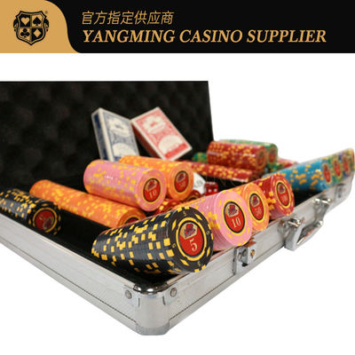 Texas Hold'em Poker Club 600 Pieces Clay Chips Set ABS Poker Chips