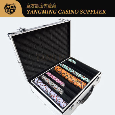 Texas Hold'em Zilveren Wit Aluminium Tote Chip Case Casino Club Casual Poker Game Chip Case