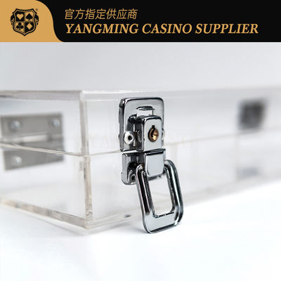 Groothandel op maat Acrylische heldere slotchipbak Baccarat Casino Poker Game Table Top Chipbak