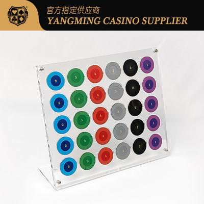 Groothandel aangepast 30 stuk Acryl Transparent Chip Display Stand Voor Casino Roulette Table Game