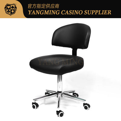 Nieuwe zwarte katrol lederen dealer stoel casino baccarat tafelspel poker dealer stoel