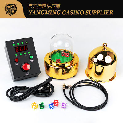 Hoge kwaliteit Groothandel Goud Elektrisch Smart Dice Cup Set Baccarat Gokken Grootte Kaart Tafelspel Dice Cup Set
