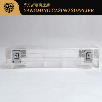 Groothandel Verkoop 100 Yards 50mm Casino Poker Chip Tray Vergrendeling Acryl Chip Tray Voor Casino Casual Game Poker Chip Tray