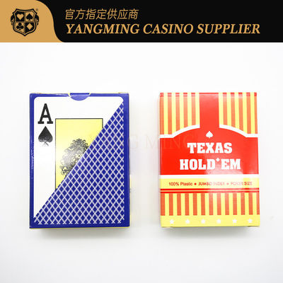 Rood en Blauw 100% PVC Waterdicht Plastic Poker Cards Texas Hold'em Club Spelkaarten