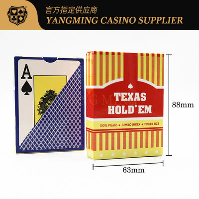 De Waterdichte Speelkaarten van Pvc van Dull Polish 100% voor Pook Rode Blauwe Kleur