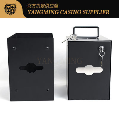 Direct verkocht Baccarat Texas Hold'em Casino Poker Metalen ijzeren muntdoos met slot