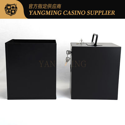 Hot Sale Casino Tip Box Accessoires Grote ijzeren metalen gelddoos met slot voor casino gokken poker games