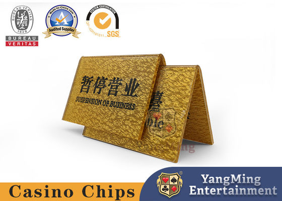 Milieuvriendelijk Hoog doorzichtig Goud scherm nummerkaart Acryl Custom VIP clubhuis Bewaar Chinees en Engels nummerplaat