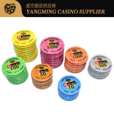 Crystal Clear ABS Sticker Casino Acryl Ronde en Octal RFID Poker Chip Casino UV Chips Set Plaque met beveiligingscode