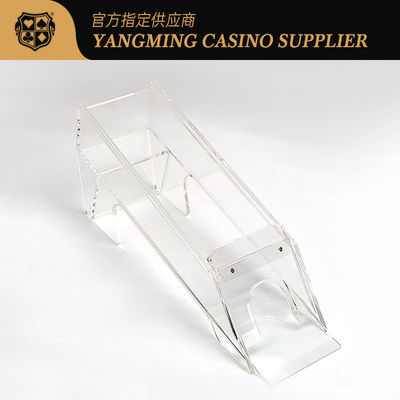 Volledig transparant Dikke ijzeren schacht op maat 6-8 Decks Kaarten shuffler Baccarat Kaarten spelen Dealer schoen