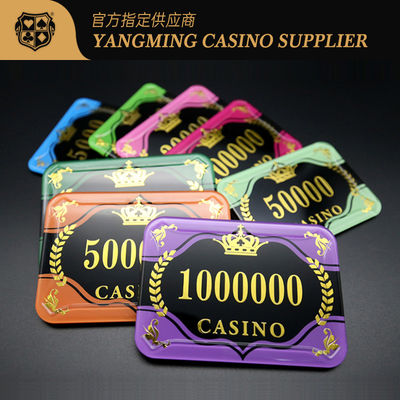 Nieuwe Custom High-transparant Acrylic Bronzing Poker Chips Waterdicht UV Mark Security Code Casino Chips Op maat