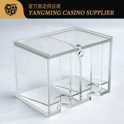 Baccarat 8 paar weggegooid kaartsje acryl transparante twee raster speelkaarten doos