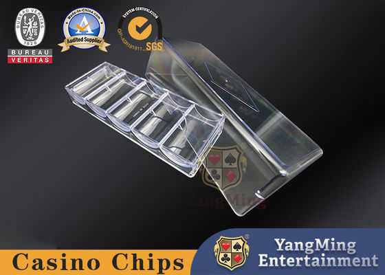 Texas Hold'em Poker gok tafel Zwart Kleur Plastic Casino Chips Tray Casino Voorraad 8 rijen