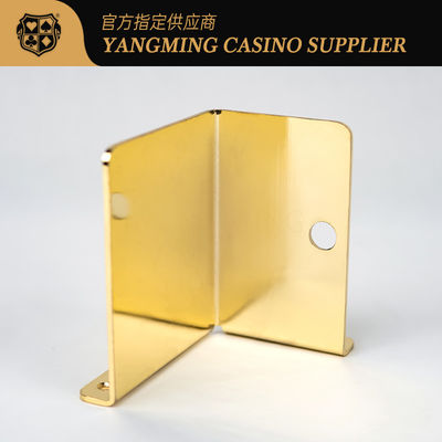 Fabrieksontwerp Op maat gemaakte hoge kwaliteit gele metaalplatering Afwerpkaartenhouder Poker VIP Club Dedicated Metal Playing Cards Carrier