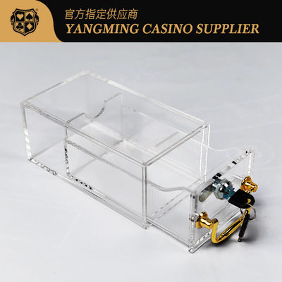 Fabriek aangepast Acryl 8 Deck vergrendeling verzenddoos Casino Club Casual Poker Table Game Poker Box