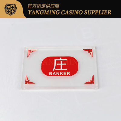 Baccarat Frosted Banker Speler Dealer Button Poker Game