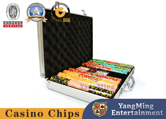 600 stuks poker chips in aluminium zilveren behuizing kan worden uv & logo custom design