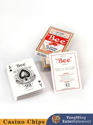 Rode en blauwe bijenrugpatroon 310 gram papierpulp 4 lagen samengestelde persing ondoorzichtig, zonder plooien, hoge dichtheid Zwarte kern Casino speelkaarten Kleurdoos Verpakking