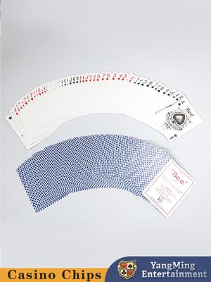 Rode en blauwe bijenrugpatroon 310 gram papierpulp hoge duurzaamheid Magnetische doosdoos + ingebouwde vochtdichte spons om speelkaarten te beschermen tegen vochtigheid Kleurdoosverpakking
