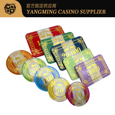 760 Stuks Acryl Chips Set Kristal Plastic Poker Baccarat Chips Munten