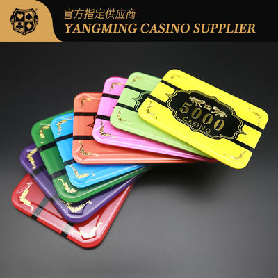 Gepersonaliseerde acryl chips Dragon Tiger Pattern Design Crystal Plastic Baccarat Poker Table Game