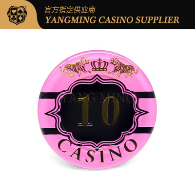 Acryl Kristal Transparante Fiches Club Schaakkamer Entertainment Fiches Baccarat Poker Tijger Stempel Fiches