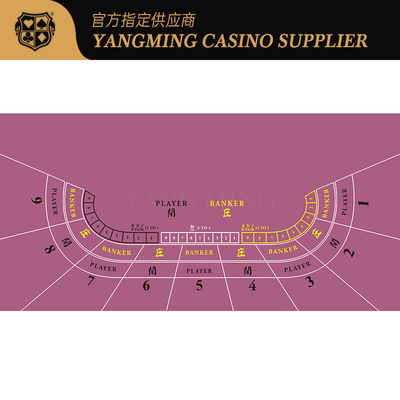 Baccarat Texas Layout Rode Print Patroon Waterdicht Tafelkleed Casino Layout