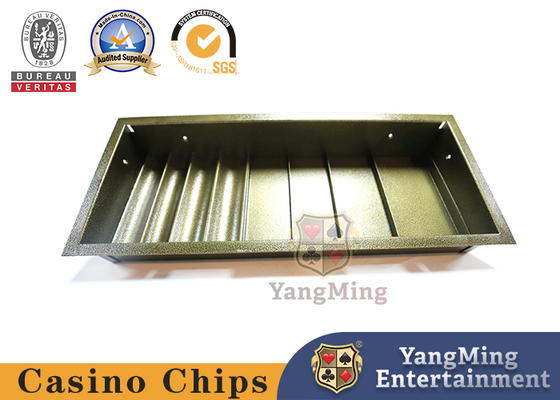 Certificering Industriële Kwaliteit Metaal IJzer Enkele Metalen Kleur Casino Fiches Set Drijvende Pokertafel Fiches Lade Veiligheidsslot